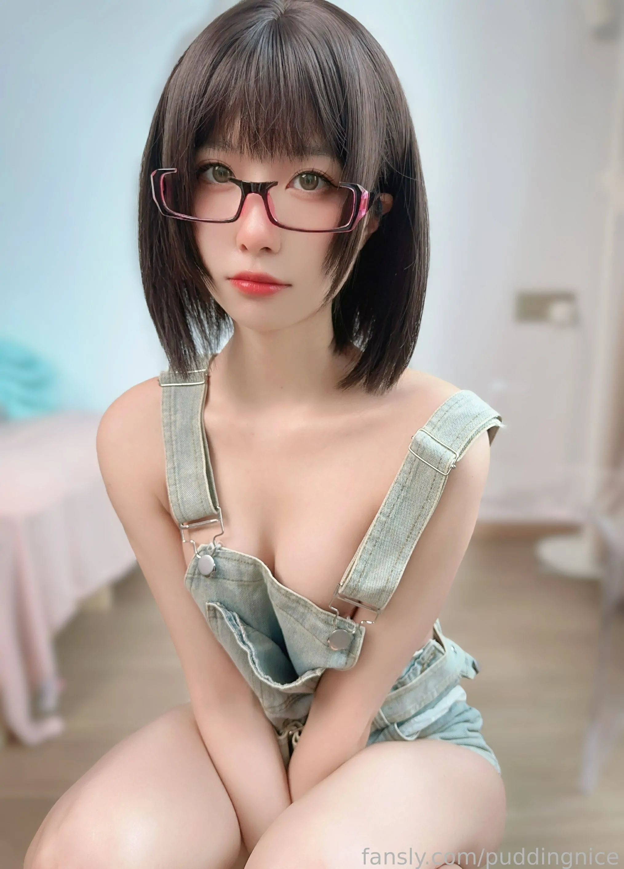 图片[3]-布丁大法 – 色氣背帶褲 [26P]-蜜私库