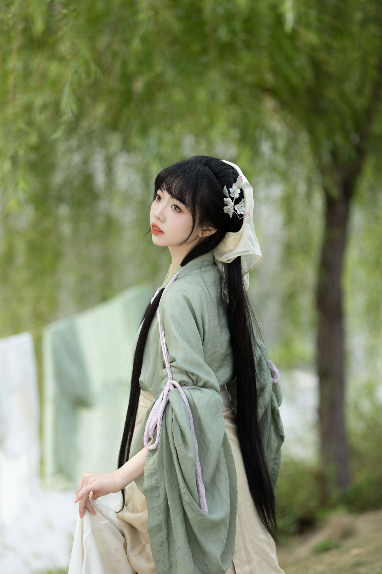 是只琳 – 《一溪新绿》[14P]-蜜私库