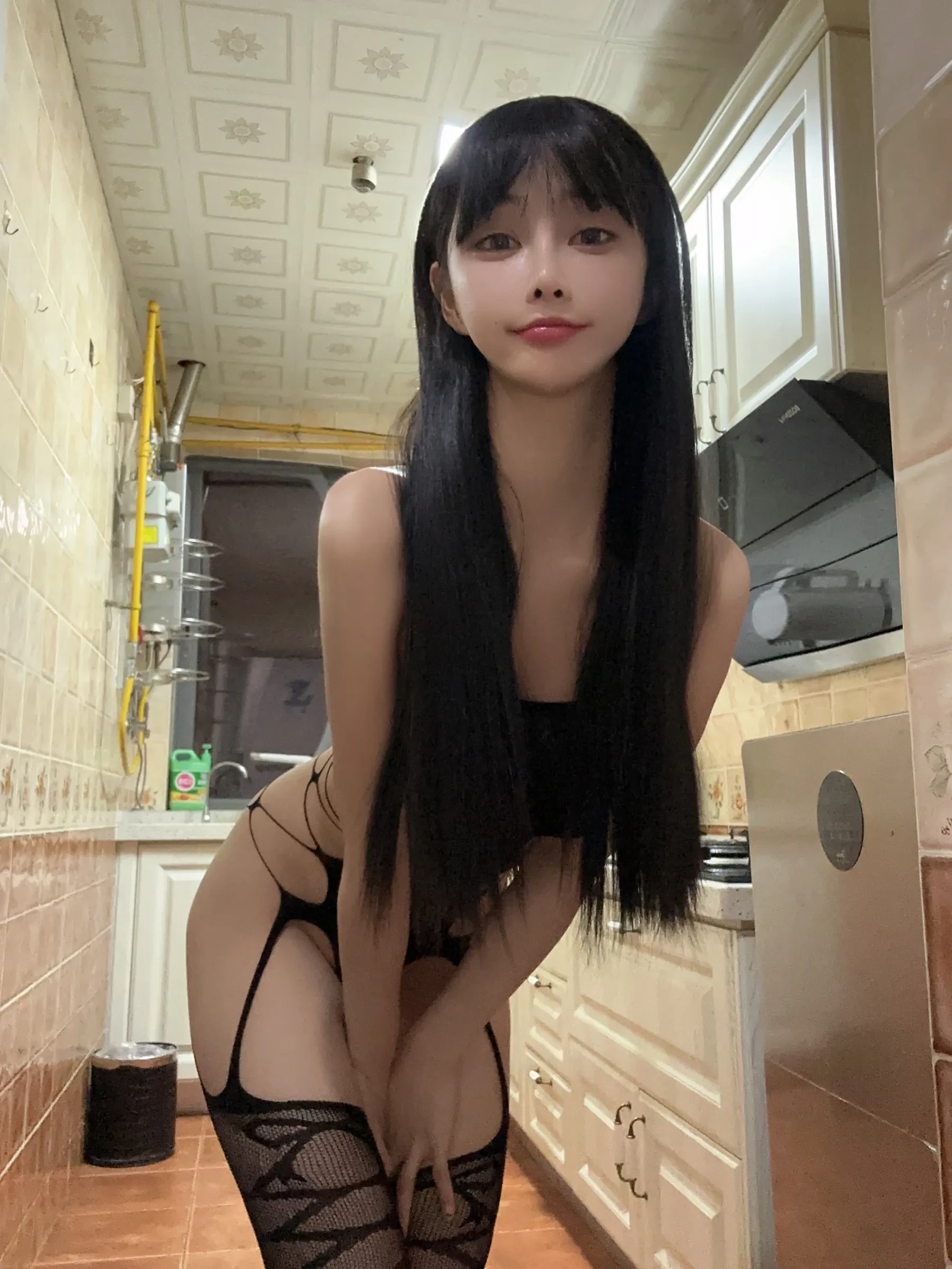 图片[2]-无欲无求的推土君 – 镂空黑色连体衣 [22P]-蜜私库