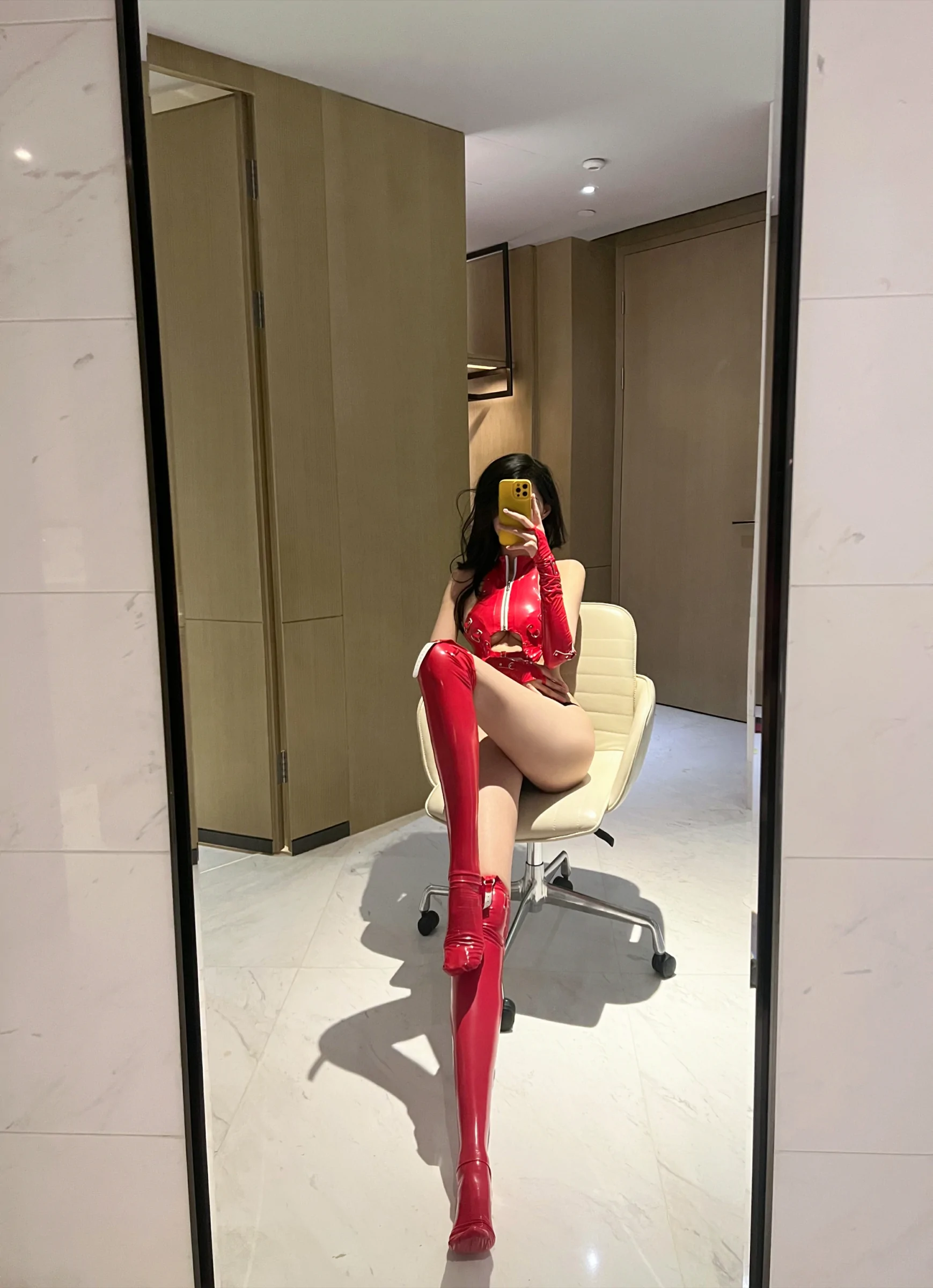 葛征GeZheng – 红色皮裤 [54P]-蜜私库