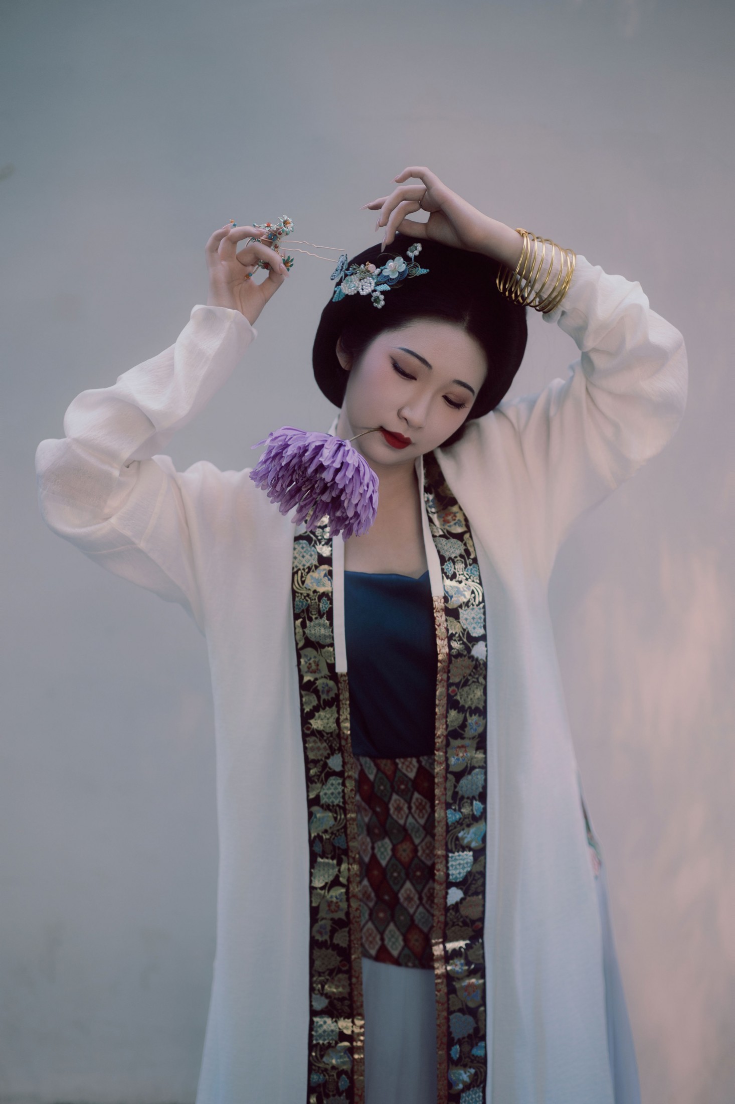 图片[2]-饮川 – 《仿刘继卣簪花图》[15P]-蜜私库